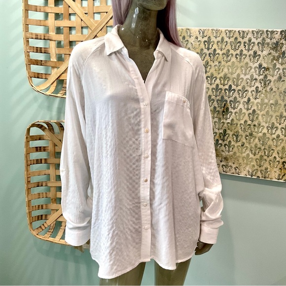 Jane and Delancey White Button Down Shirt - Picture 4 of 6